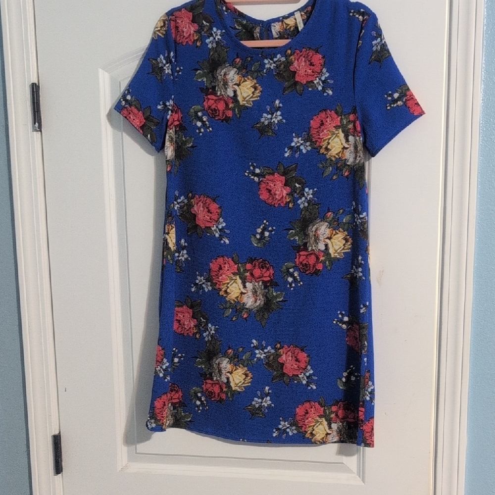 Floral Blue Womens Dress